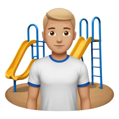 white sportsman in the playground, dressed in t-shirt sticker