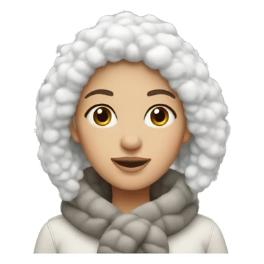 white winter woman sticker