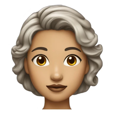 Boss lady wealthy rich caramel skinned girl with Asian features and full lips sticker