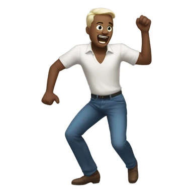 man dancing but the dance moves are like he’s punching downward sticker
