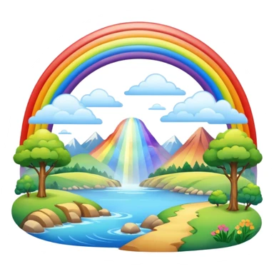 Rainbow nature sticker