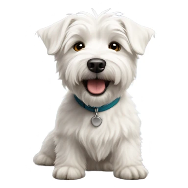 West Highland White Terrier crossed with Westiepoo  sticker