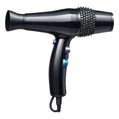 black blow dryer covered in diamonds sticker