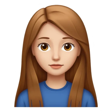 I capelli devono essere lunghi lisci castano chiaro  sticker