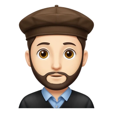 stereotypical jewish man with yarmulke sticker