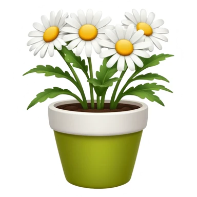 daisy flower pot sticker