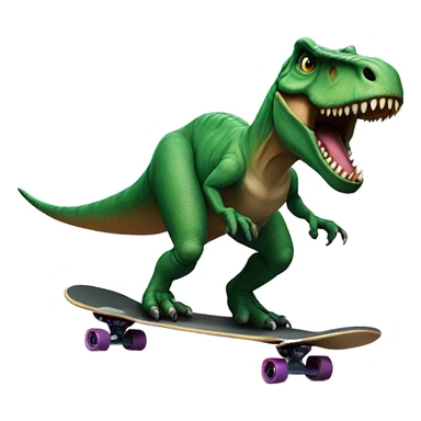 T-rex riding a skateboard  sticker