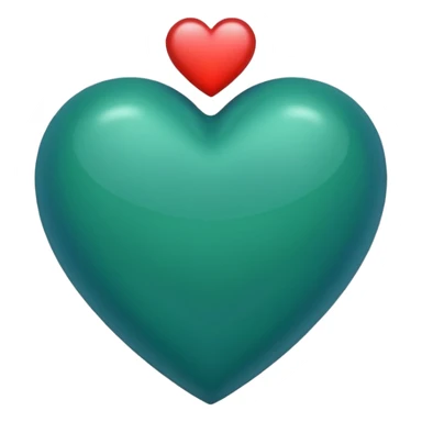 Corazón verde - azul oscuro sticker