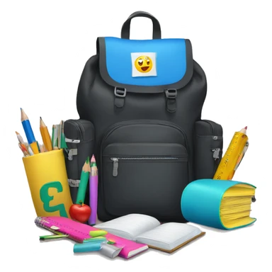 
school supplies sticker