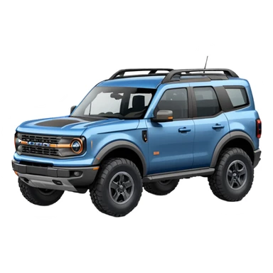 grey blue Ford bronco sport sticker