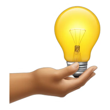 hand grabbing a light bulb sticker