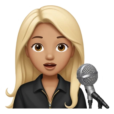 Gonemili Grace, avec micro qui chante sticker