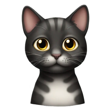 dark taby cat (not fat, big eyes) being silly sticker