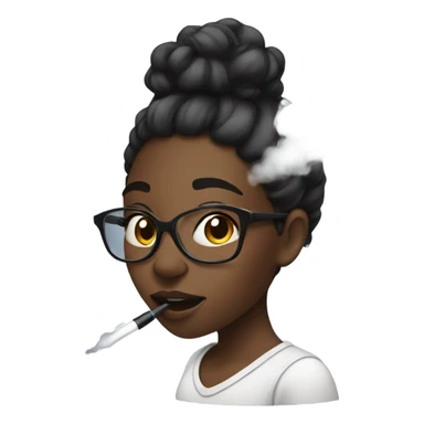 Black girl with a vape sticker