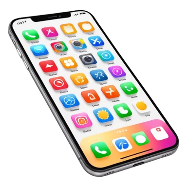 iPhone home screen dashboard with colorful app icons and widgets sticker