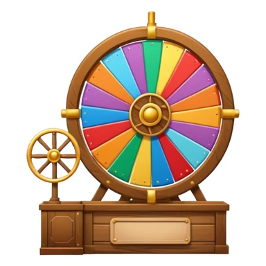 wheel of fortune, large, at booth, no ship wheel sticker