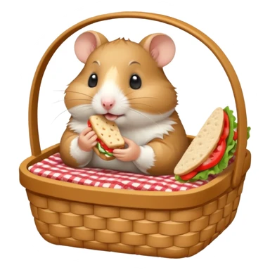 hamster go picnic sticker