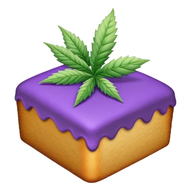 Los Angeles Kush cake in purple and gold sticker
