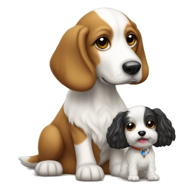 cigueña blanca boland con un cachorro en el pico sticker