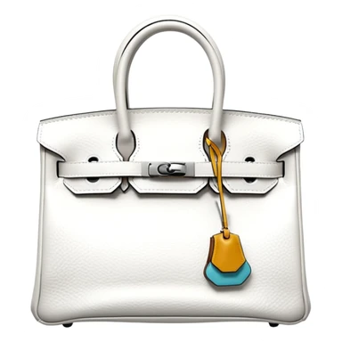 hermes birkin pure white color bag sticker