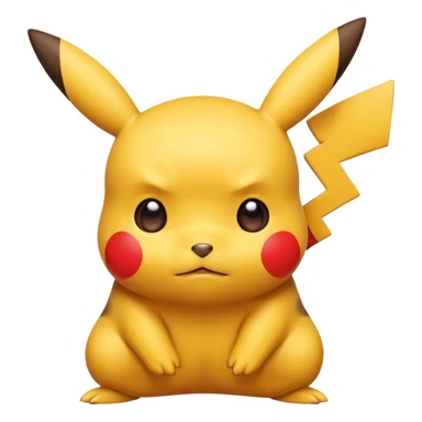 Un Pikachu rouge qui et triste sticker