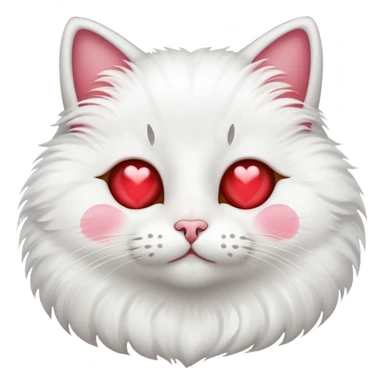 Cat with heart eyes no nose sticker
