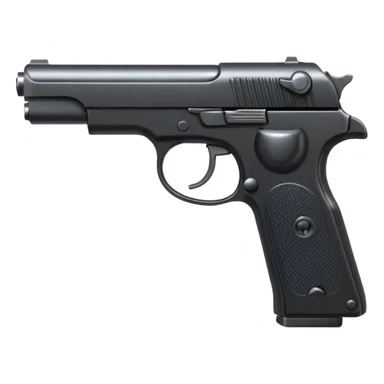 Hand on a pistol, finger on the trigger sticker