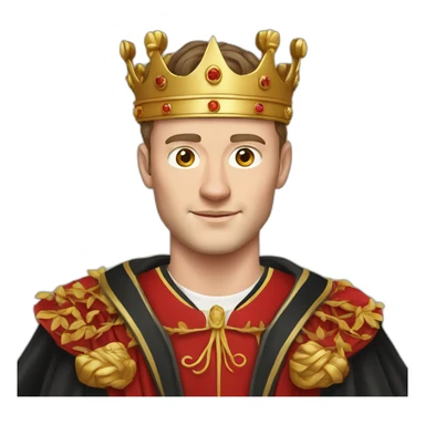 Jonathan Toews as a king with a royal robe on sticker