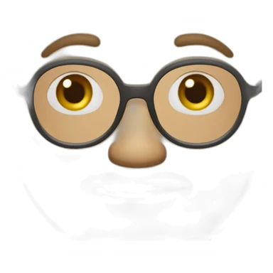 Almost bald 40-year-old man with beard and glasses sticker