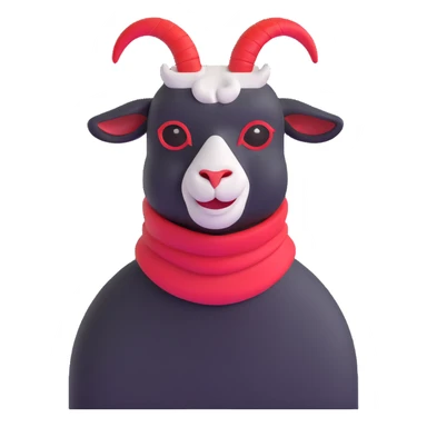 goat with a red ski mask sticker