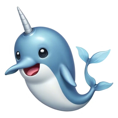 Cinematic Comical Narwhal Portrait Emoji, Head tilted dramatically with an exaggeratedly shocked expression, featuring a streamlined body with a prominently spiraled tusk and wide, comically expressive eyes brimming with disbelief, Simplified yet hilariously expressive features, highly detailed, glowing with a slightly sassy glow, high shine, dramatic yet playful, stylized with an air of quirky oceanic attitude, bright and endearing, soft glowing outline, capturing the essence of a meme-worthy narwhal that appears ready to side-eye its way into internet fame instantly! sticker
