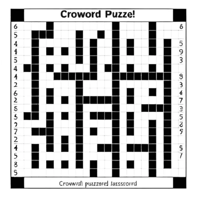 part of a newspaper crossword sticker