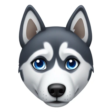 Husky with one blue eye and one brown eye sticker