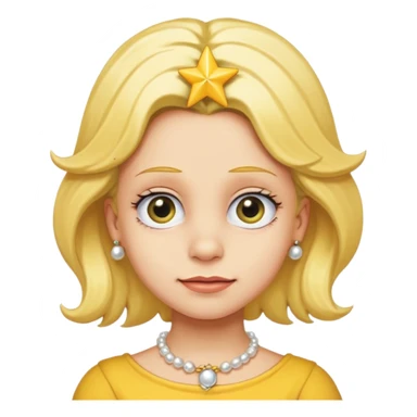3D emoji head-only, smooth plastic, soft studio light, big round eyes, bold outline, centered, transparent bg,
Lisa Simpson, yellow skin, 8-point star hair, white pearl necklace, child face, overbite, no earrings, no eyelashes, not blonde sticker