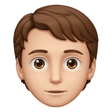 a boy with hazel eyes and wavy brown hair and a humungos forehead like huuuuuuuuuuuuuge bigger than mia khalifa sticker