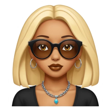 doja cat wear black sun glasses sticker