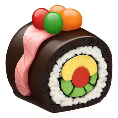 Sushi and chocolate cake sticker