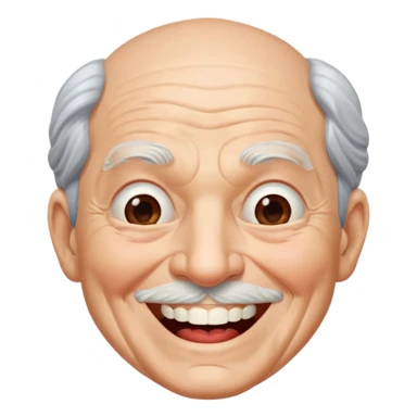 Laughing elderly superman sticker