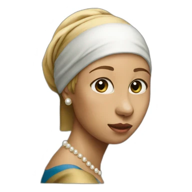 The girl with a pearl earring emoji sticker