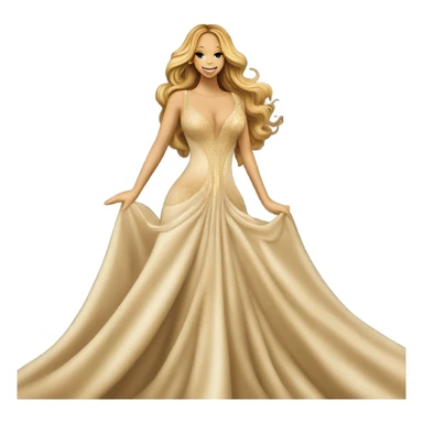 Mariah Carey in the dress that she wore on the cover of The Emancipation of MiMi sticker