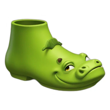 crocks with shrek sticker
