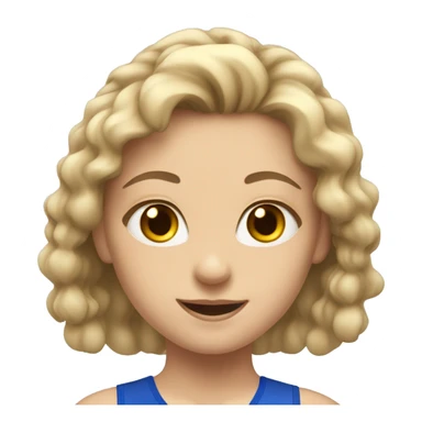 summer olympics gymnastics caucasian girl sticker