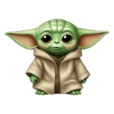 trump as baby yoda sticker