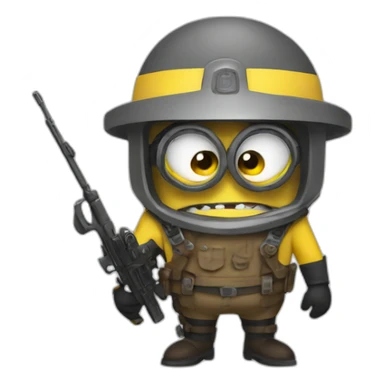 armed minions sticker