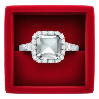diamond ring inside red box sticker