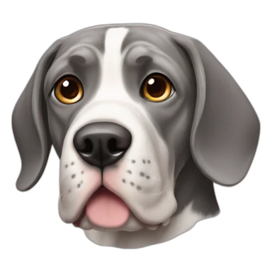 Beagle Dog with Grey Neapolitan Mastiff, Grey Eyes sticker
