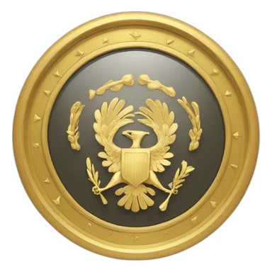 gold emblem with seal sticker