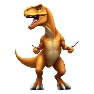 jump roping t. rex sticker