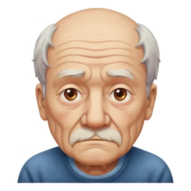 Strict Teacher – old man, serious gaze, raised chalk sticker