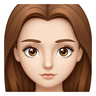 Una ragazza bellissima, con i capelli castani e una ciocca di capelli bianchi, un sopracciglio bianco e uno marrone come i capelli, gli occhi color nocciola, la pelle chiara e le ciglia lunghissime... sticker